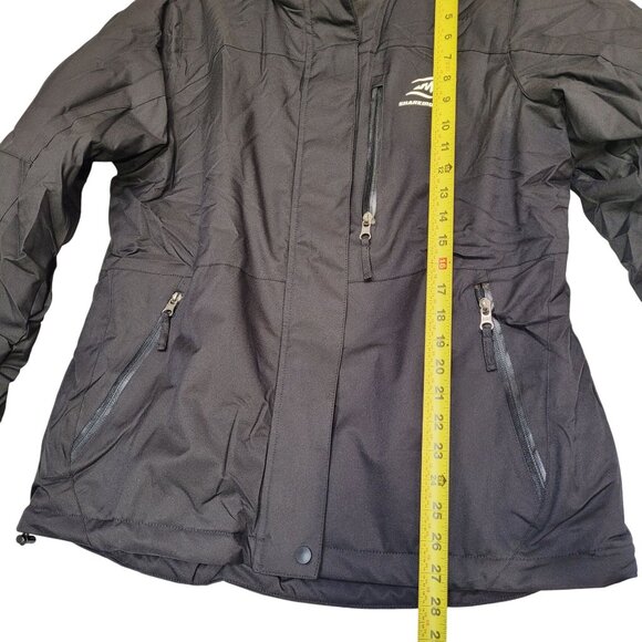 Women's Waterproof, Sky Jacket Windproof Hooded Raincoat For Winter Black X-Larg - Picture 10 of 15